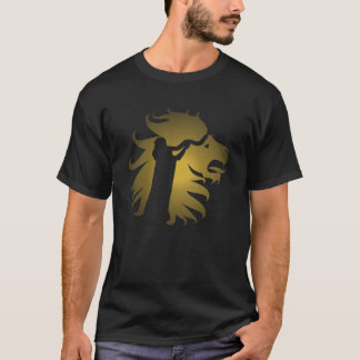 Shofar in de Leeuw van Juda in Goud T-shirt