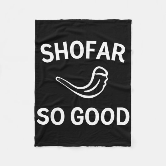 Shofar So Good Rosh Hashh Rams Horn Jewish New Yea Fleece Deken (Voorkant)