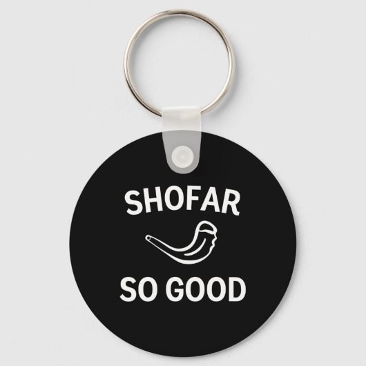 Shofar So Good Rosh Hashh Rams Horn Jewish New Yea Sleutelhanger (Voorkant)