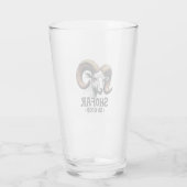 Shofar zo goed Joodse Geit Chanoeka Lovers Glas (Achterkant)
