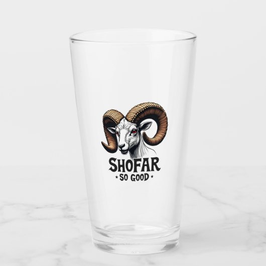 Shofar zo goed Joodse Geit Chanoeka Lovers Glas (Voorkant)