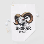 Shofar zo goed Joodse Geit Chanoeka Lovers Golfhanddoek (Insitu)