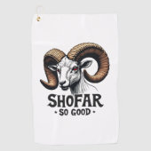 Shofar zo goed Joodse Geit Chanoeka Lovers Golfhanddoek (Voorkant)