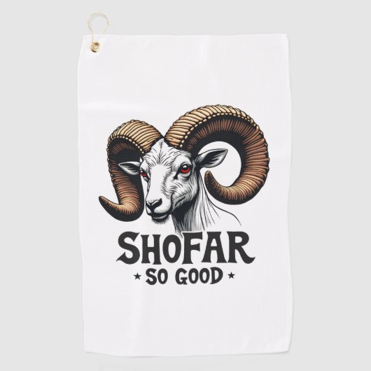 Shofar zo goed Joodse Geit Chanoeka Lovers Golfhanddoek (Voorkant)
