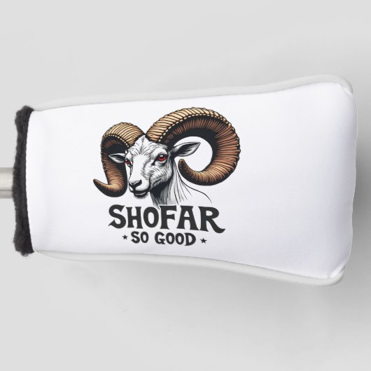 Shofar zo goed Joodse Geit Chanoeka Lovers Golfheadcover (Voorkant)