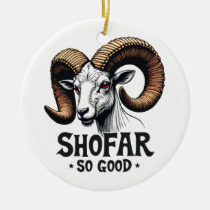 Shofar zo goed Joodse Geit Chanoeka Lovers Keramisch Ornament