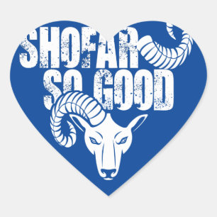 Shofar zo goed - Rosh Hashanah T-Shirt Hart Sticker
