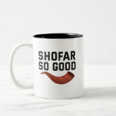 Shofar Zo Good Funny Hanukkah Jewish Holiday Gift Tweekleurige Koffiemok (Links)