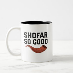 Shofar Zo Good Funny Hanukkah Jewish Holiday Gift Tweekleurige Koffiemok