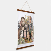 Shogun - Collage Hangend Wandkleed (Gebogen)