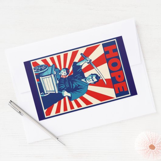 Shogun Hope Rechthoekige Sticker (Envelop)