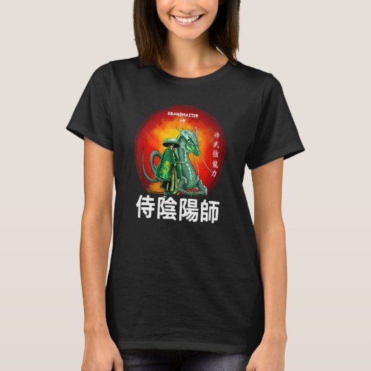 Shogun Samurai Warrior Omiogy Met Japanse Katana T-shirt (Voorkant)