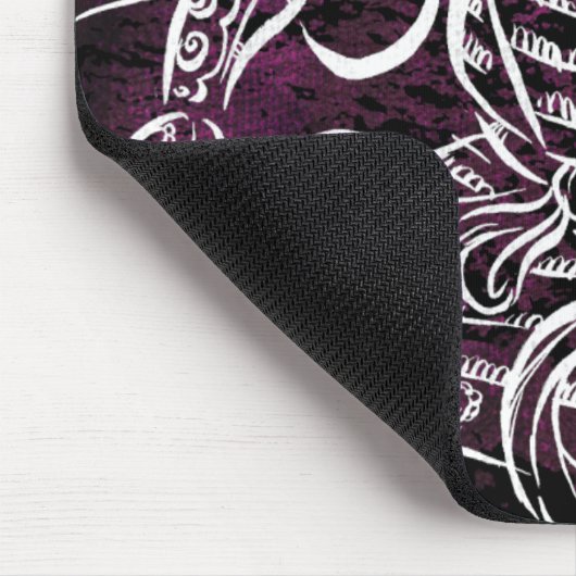 Shogun Samurai - White Calligraphy Line Mousepad Muismat (Hoek)