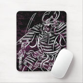 Shogun Samurai - White Calligraphy Line Mousepad Muismat (Met muis)