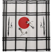 Shoji - Bamboo en Crane Douchegordijn (Voorkant)