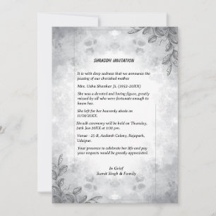 Shok Sandesh Hindu Shraddh Kaart