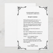 Shok Sandesh Hindu Shraddh Kaart (Voorkant / Achterkant)