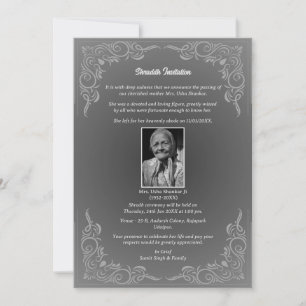 Shok Sandesh Hindu Shraddh Kaart