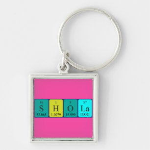 Shola periodieke lijst - naamsleutelwoord sleutelhanger