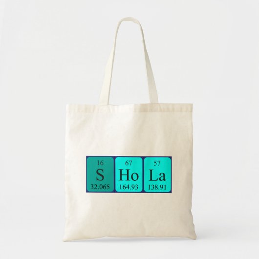 Shola periodieke lijstnaam canvas tas (Voorkant)