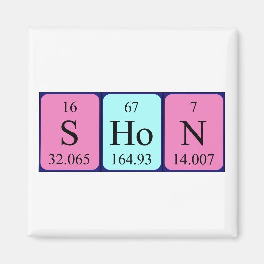 Shon periodiek lijstnaam magnet (Voorkant)