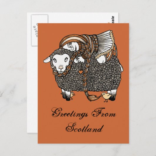 Shonaghs Sheep Briefkaart (Voorkant / Achterkant)
