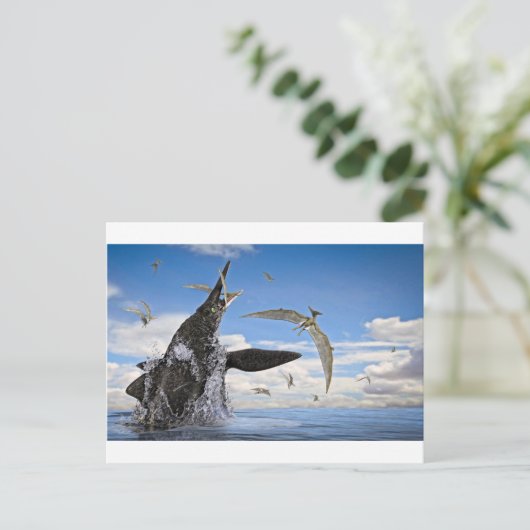 Shonisaurus Dinosaur Surprise Attack Briefkaart (Staand voorkant)