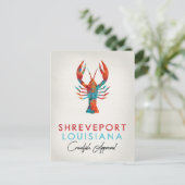 Shonthport Louisiana Crawfish Bright Briefkaart (Staand voorkant)