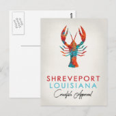 Shonthport Louisiana Crawfish Bright Briefkaart (Voorkant / Achterkant)