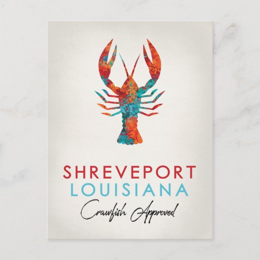 Shonthport Louisiana Crawfish Bright Briefkaart (Voorkant)