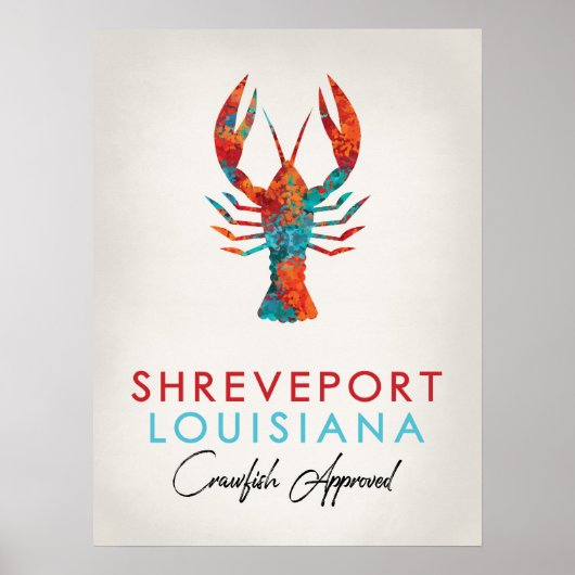 Shonthport Louisiana Crawfish Bright Poster (Voorkant)
