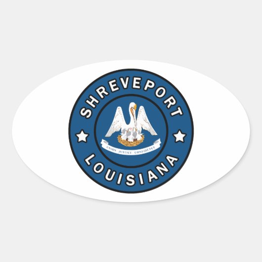 Shonthport Louisiana Ovale Sticker (Voorkant)