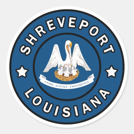 Shonthport Louisiana Ronde Sticker (Voorkant)