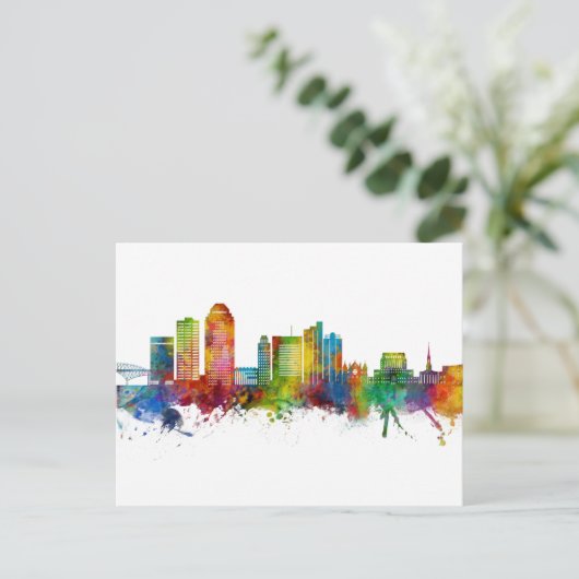 Shonthport Louisiana Skyline Briefkaart (Staand voorkant)