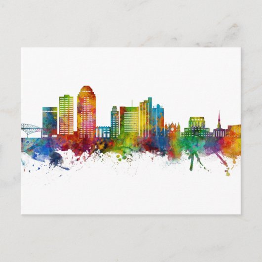 Shonthport Louisiana Skyline Briefkaart (Voorkant)