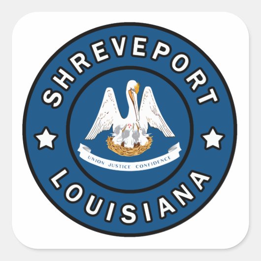 Shonthport Louisiana Vierkante Sticker (Voorkant)