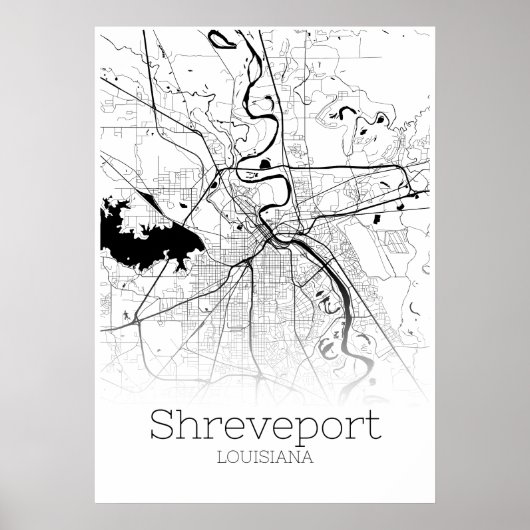 Shonthport Map - Loiusiana - City Map Poster (Voorkant)