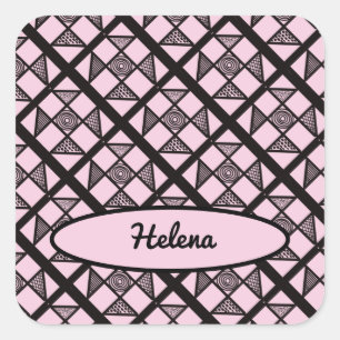 Shoo Fly Patchwork Quilt Vierkante Sticker