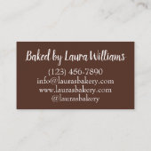 Shoo Fly Pie PA Nederlands gebrandmerkt door bakke Visitekaartje (Achterkant)