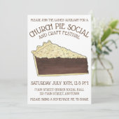 Shoo Fly Pie Social Party Dessert Bake Sale Slice Kaart (Staand voorkant)