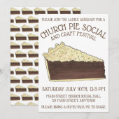 Shoo Fly Pie Social Party Dessert Bake Sale Slice Kaart (Voorkant / Achterkant)