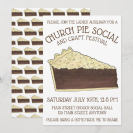 Shoo Fly Pie Social Party Dessert Bake Sale Slice Kaart