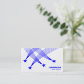 Shooghars - Blauw op wit Visitekaartje (Staand voorkant)