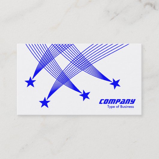 Shooghars - Blauw op wit Visitekaartje (Voorkant)