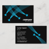 Shooghars - Licht blauw op zwart Visitekaartje (Voorkant / Achterkant)