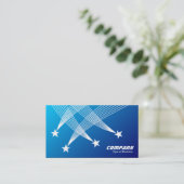 Shooghars - Wit op Shaded Blue Visitekaartje (Staand voorkant)