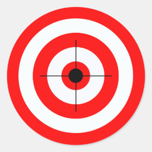 Shoogreefdoelen voor High Visibility Bright Colorf Ronde Sticker