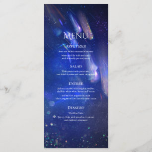 Shooistars Celestial Galaxy Wedding Menu