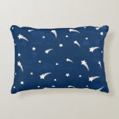 Shooistars Navy Blue Waterverf Accent Kussen (Voorkant)