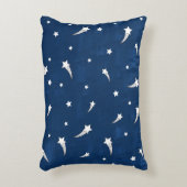 Shooistars Navy Blue Waterverf Accent Kussen (Voorkant(Verticaal))